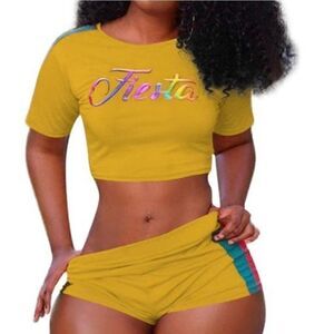 High fashion 2pc short set sz XLarge
